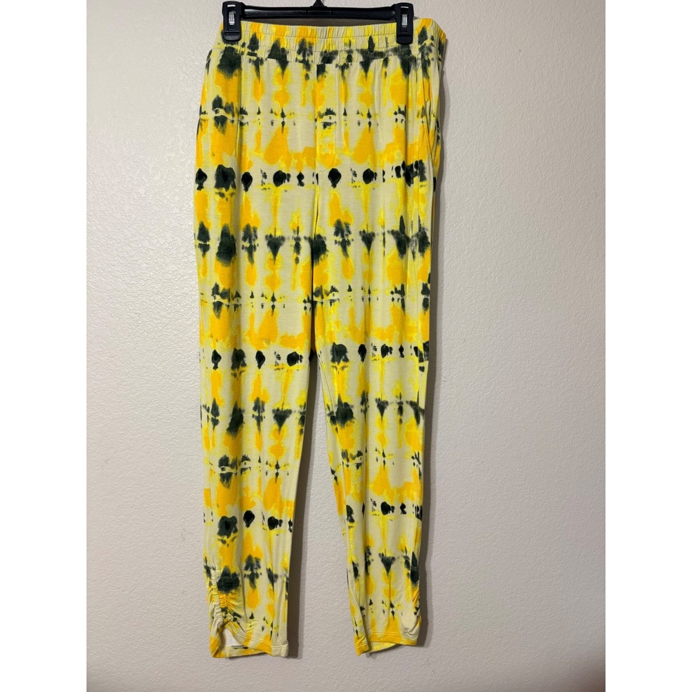 Cabi Atomic Lounger Set Yellow Black Tie Dye Top L Pants XL 2 Piece Lounge Set - Picture 9 of 16